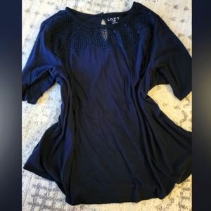 Loft Plus Size Women's Navy Blue Top Size 24/26